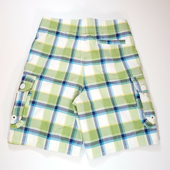 Abercrombie Fitch 28in Mens Small Plaid Board Shorts Swim Trunks Cargo Beachwear - Picture 2 of 12